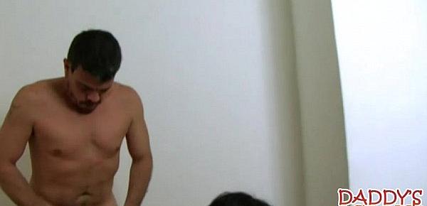  Daddy fucks perfect asian twink Hunter in his tiny twink ass